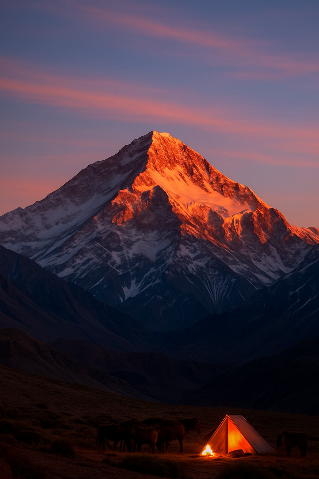 mont Aconcagua, la plus haute montagne des Amériques (6 961 m)